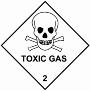 100 x 100mm Toxic Gas